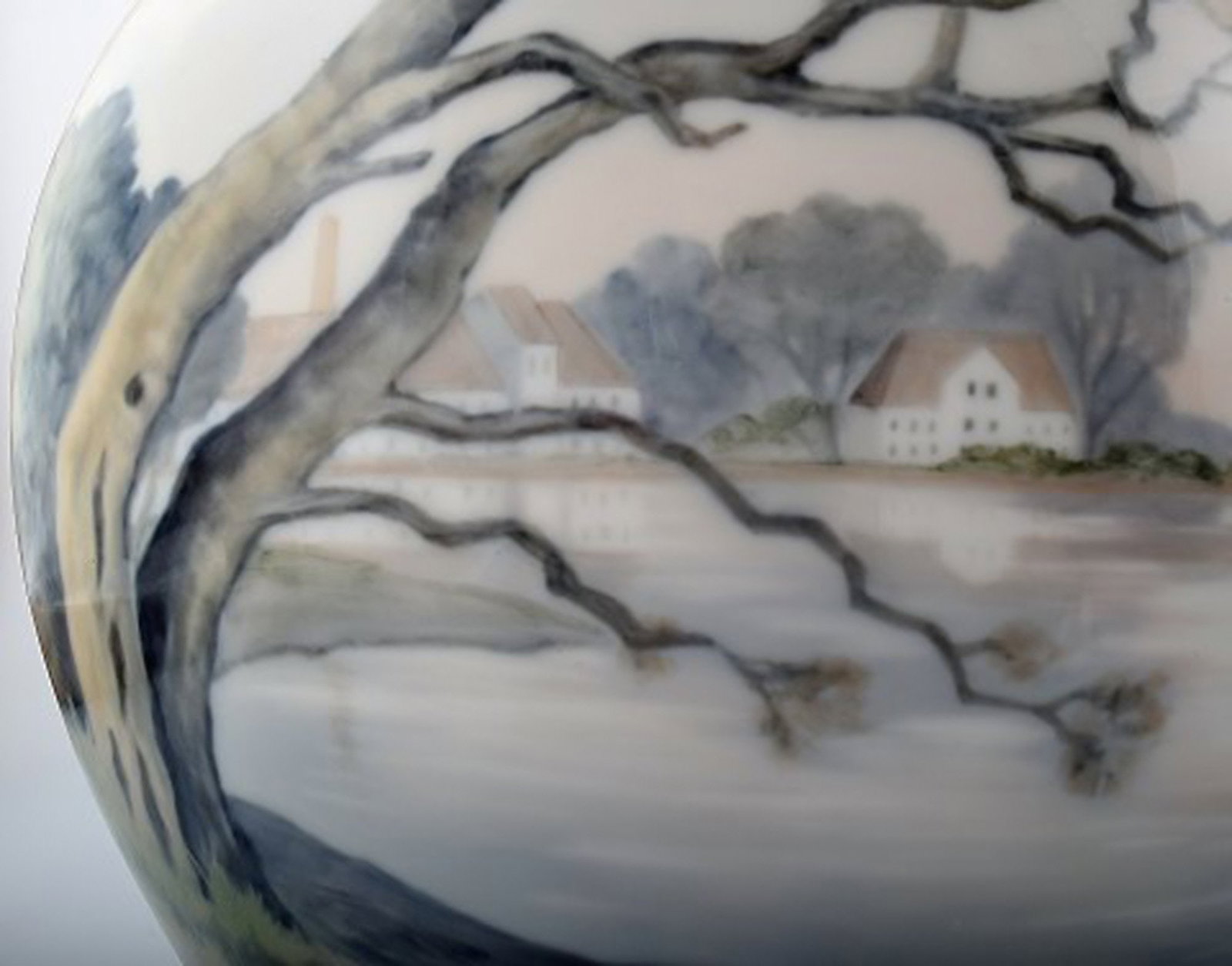 B&G, Bing & Grondahl vase landscape around 1920. - 2
