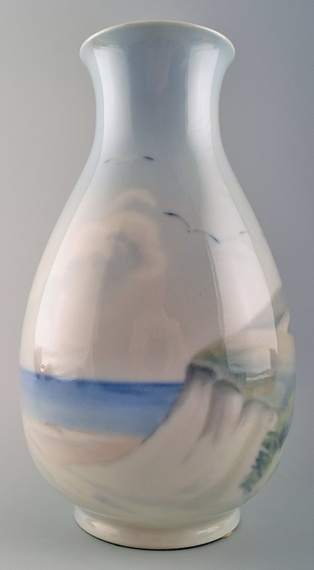 Large B & G, Bing & Grondahl vase, dune landscape.: Brand: Bing & Grøndahl Large B & G, Bing & Grondahl vase, dune landscape. Reserve: $140.00 Shipping: Domestic: Shipping rates are determined by destination International: Foreign shipping rates