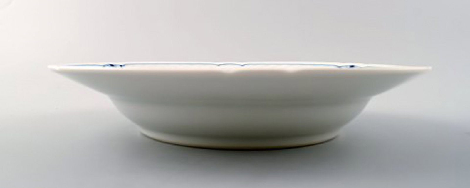 Bing & Grondahl, B&G blue fluted soup / pasta / porridge plates. 2 pcs. in stock. - 4