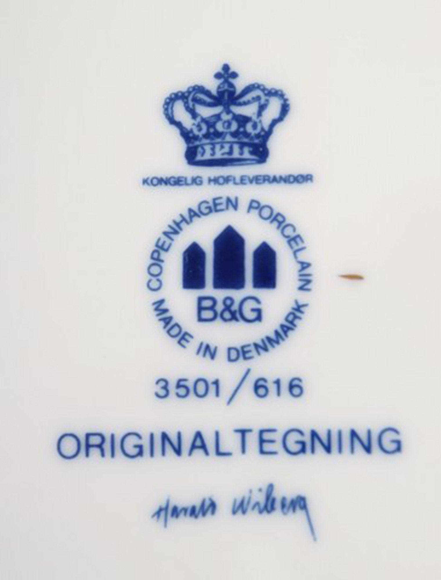 B & G (Bing & Grondahl), Christmas service, Harald Wiberg. Plate. - 4