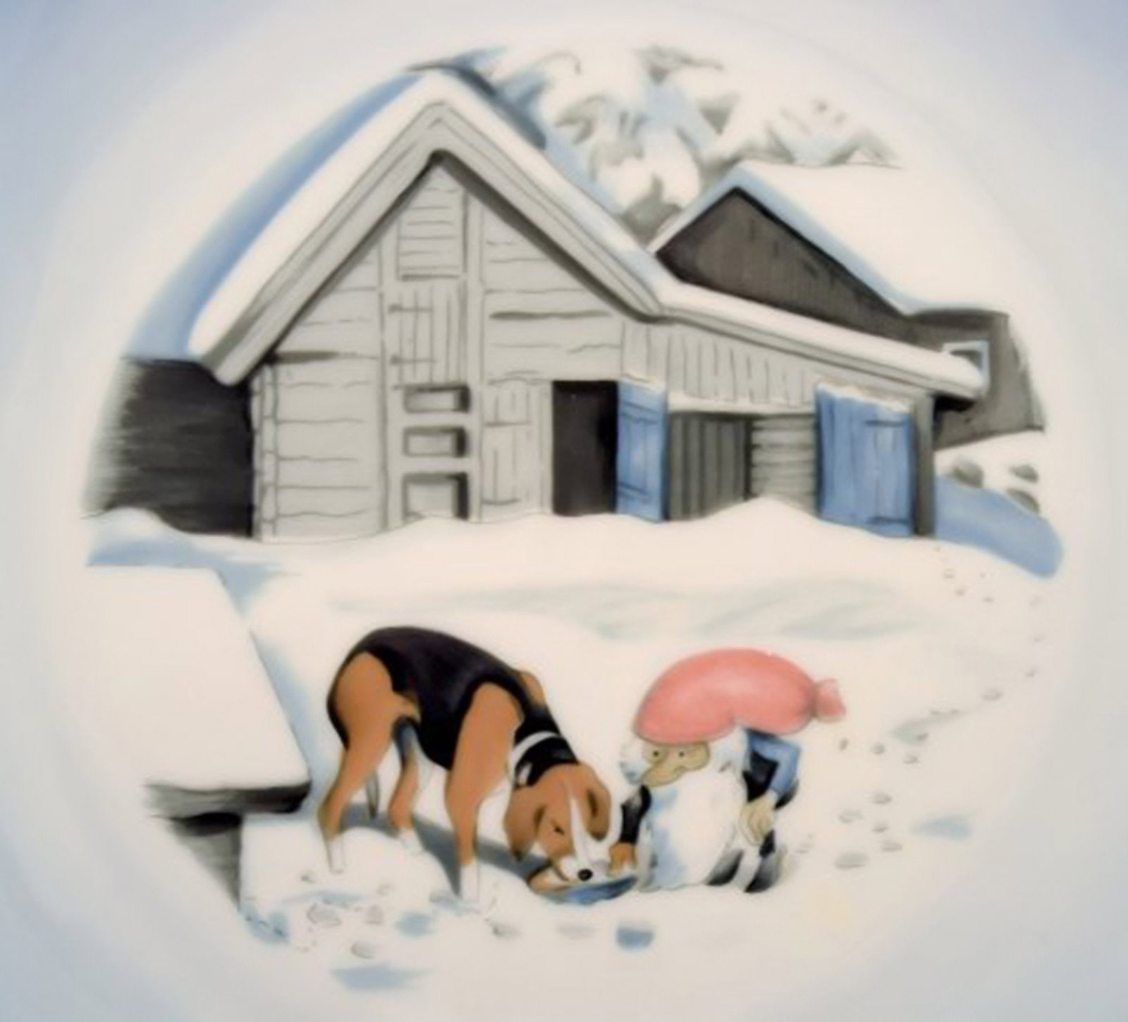 B & G (Bing & Grondahl), Christmas service, Harald Wiberg. Plate. - 2