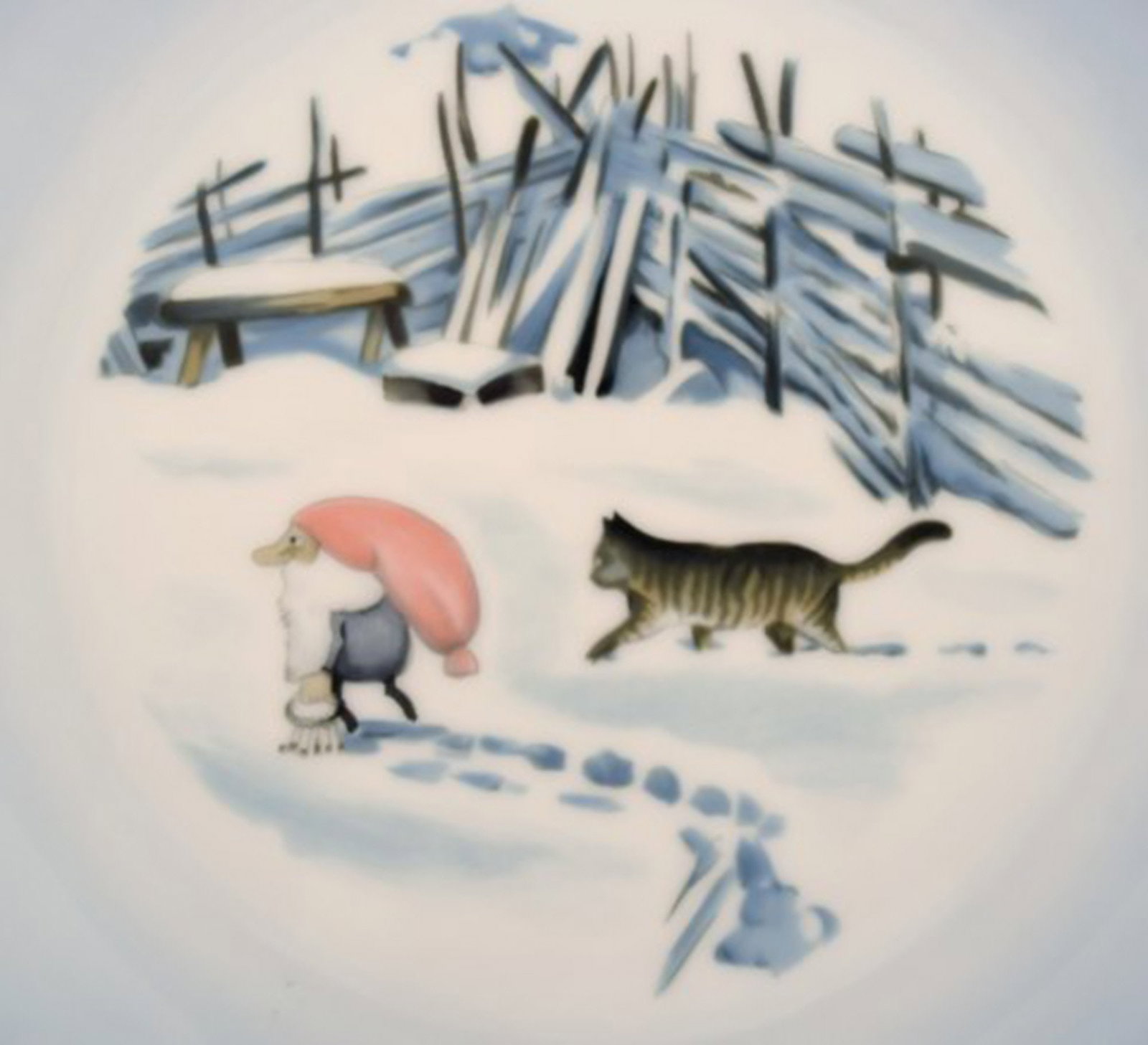 B & G (Bing & Grondahl), Christmas service, Harald Wiberg. Plate. - 2