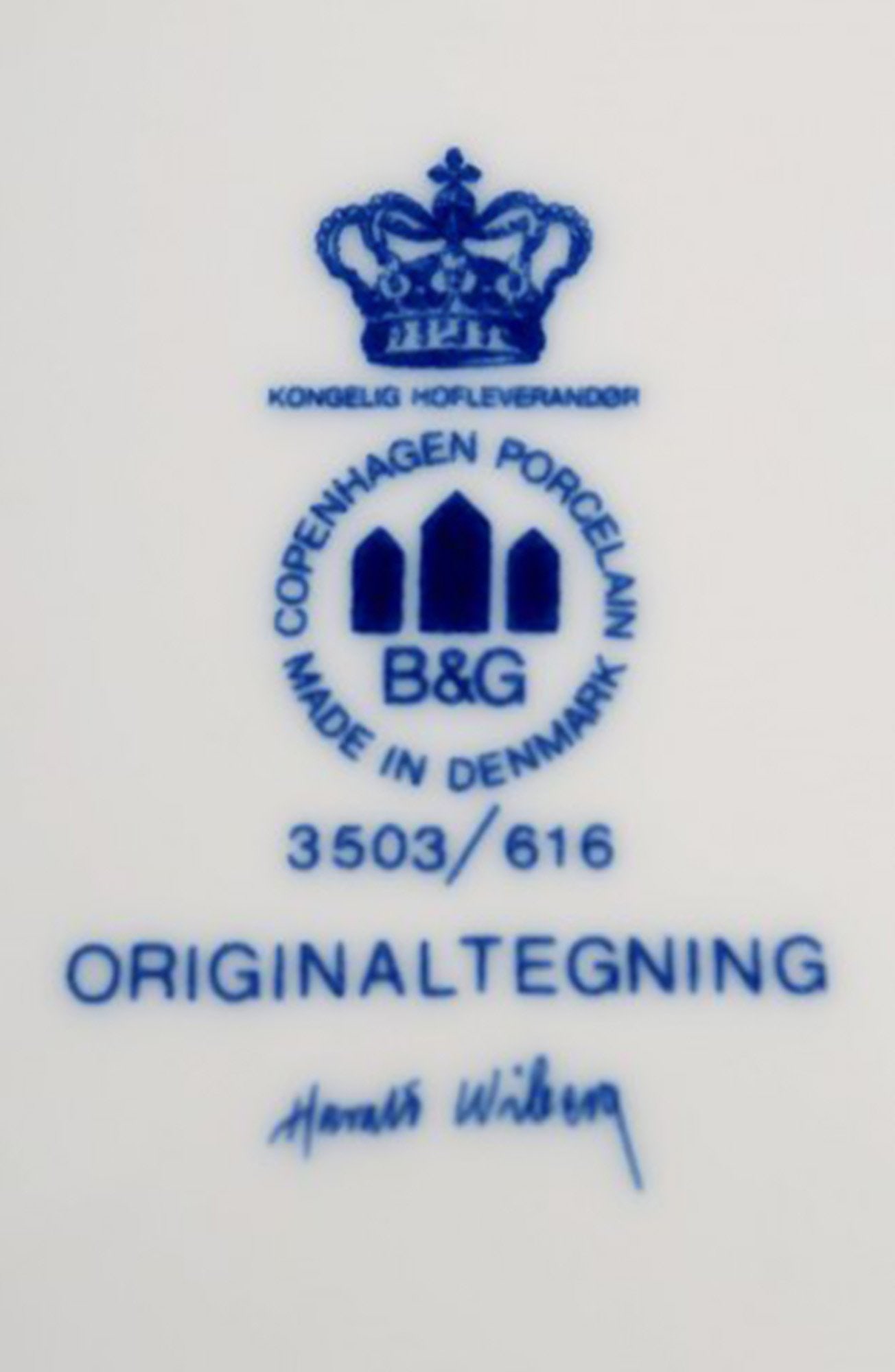 B & G (Bing & Grondahl), Christmas service, Harald Wiberg. Plate. - 4