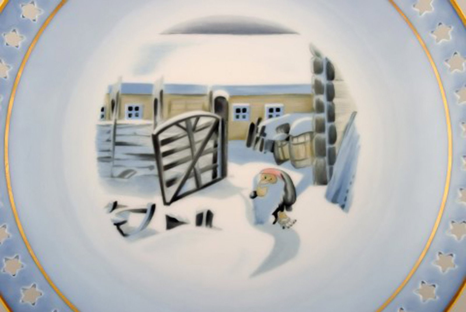 B & G (Bing & Grondahl), Christmas service, Harald Wiberg. Plate. - 2