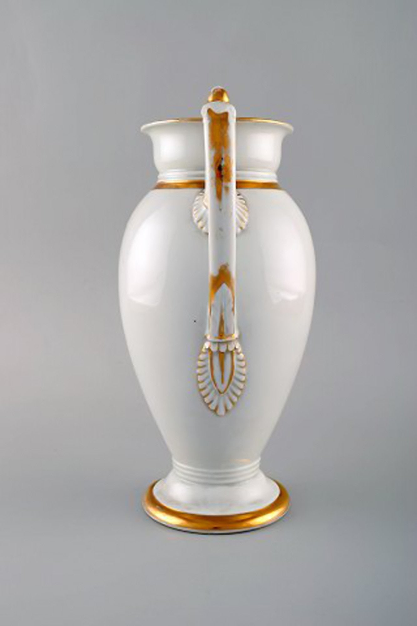 Antique Meissen empire coffee pot with gold decoration. 19th century. - 4