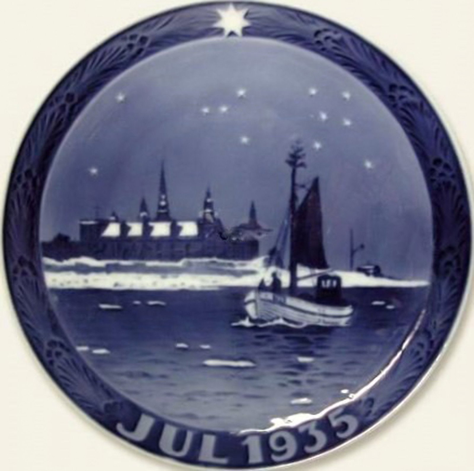 Royal Copenhagen Christmas plate 1935.: Brand: Royal Copenhagen Royal Copenhagen Christmas plate 1935. Reserve: $95.00 Shipping: Domestic: Shipping rates are determined by destination International: Foreign shipping rates are determined by