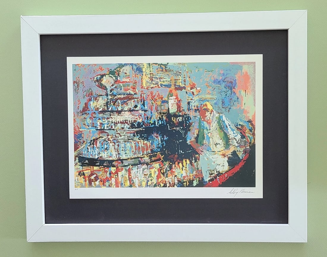 LeRoy Neiman " THE BAR " Signed Pop Art Mounted Framed in New 11x14: Signed on the Plate This piece is mounted on a 11 x 14 in. black acid free premium black board. Framed covers an area of 15x12in Reserve: $120.00 Shipping: Domestic: Flat-rate of $29.00 to anywhere wi
