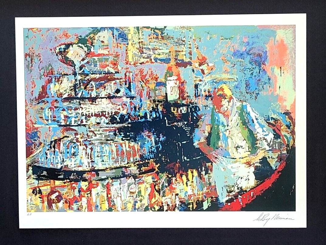 LeRoy Neiman " THE BAR " Signed Pop Art Mounted Framed in New 11x14 - 2
