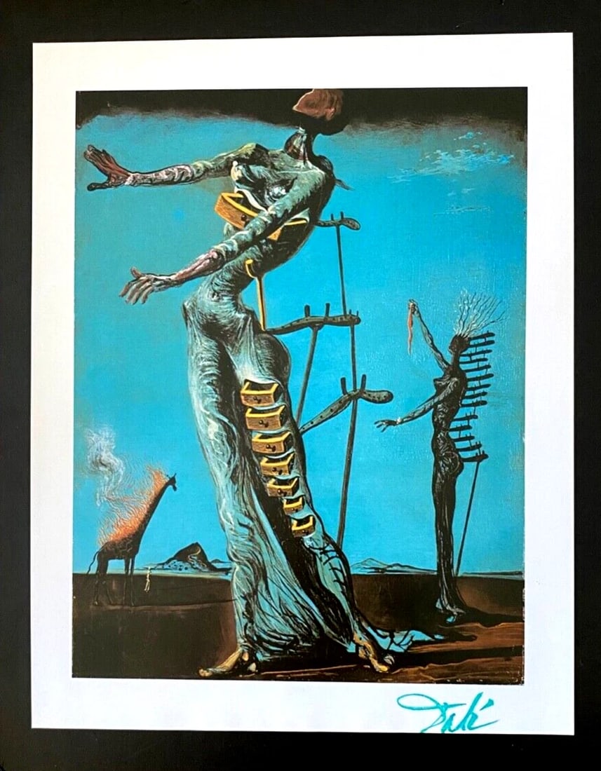 SALVADOR DALI | Vintage 1970 Signed | Framed Offset Lithograph in New Frame - 2