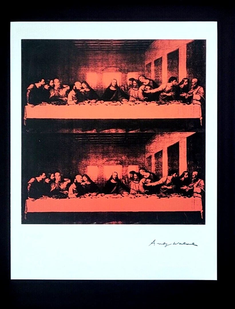 ANDY WARHOL 1984 SIGNED AWESOME " LAST SUPPER " PRINT + FRAMED - 2