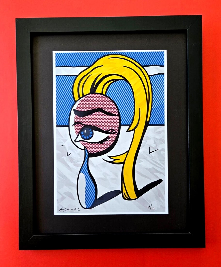 ALEXANDER DULAC | " RETRO TEARS " Hand Signed Authentic Pop Art Ed. of 10 COA: My art is a celebration of the grandeur and splendor of the Legends of our Time. Through my portraits, I seek to immortalize those who not only define but also inspire aspiration and luxury in our