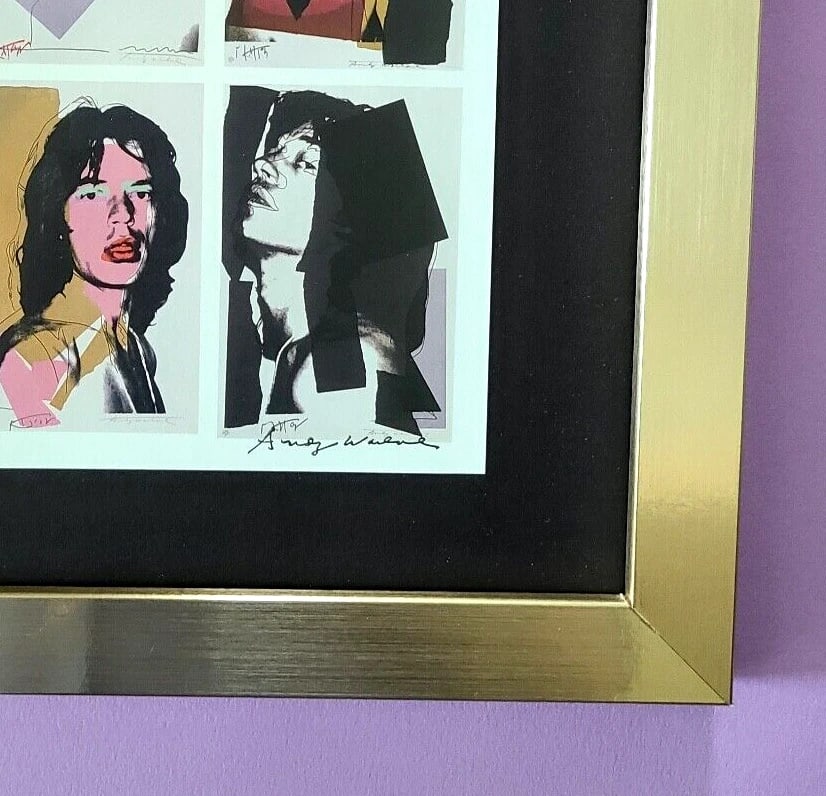 Andy Warhol | Vintage 1984 " MICK JAGGER " Print Signed | Mounted and Framed - 2