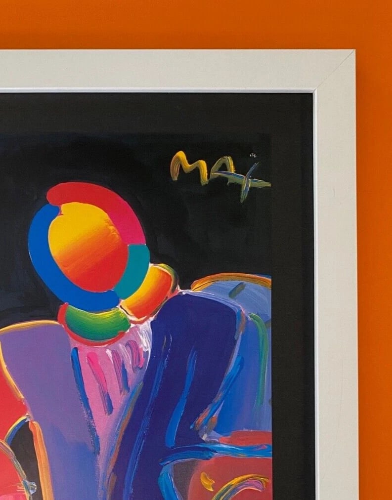 PETER MAX | COLORFUL | 1990'S SIGNED PRINT | POP ART | NEW 14X11 IN. FRAME - 3