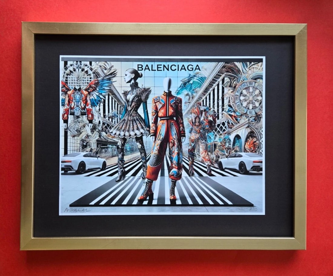 ALEXANDER DULAC | BALENCIAGA Hand Signed Authentic Print Edition of 10 | COA: My art is a celebration of the grandeur and splendor of the 21st century. Through my portraits, I seek to immortalize those who not only define but also inspire aspiration and luxury in our