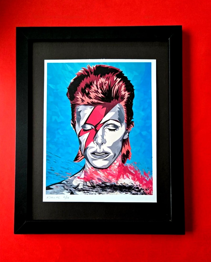 ALEXANDER DULAC | MY DAVID BOWIE Hand Signed Authentic Print Ed. of 10 COA: My art is a celebration of the grandeur and splendor of the Legends of our Time. Through my portraits, I seek to immortalize those who not only define but also inspire aspiration and luxury in our con