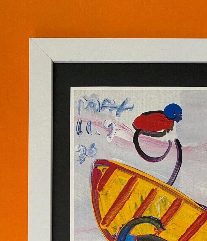 PETER MAX | AWESOME | 1990'S SIGNED PRINT | POP ART | NEW FRAME - 3