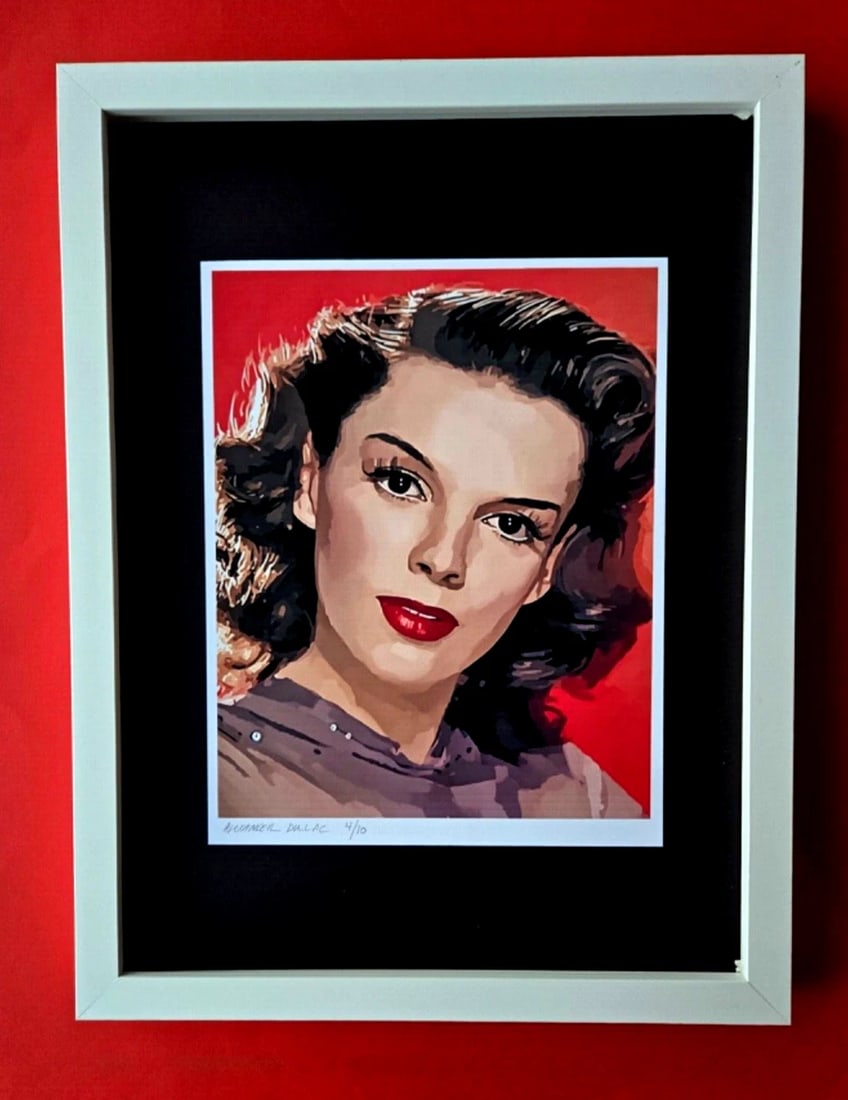ALEXANDER DULAC | JUDY GARLAND Hand Signed Authentic Print Ed.of 10 COA: My art is a celebration of the grandeur and splendor of the Legends of our Time. Through my portraits, I seek to immortalize those who not only define but also inspire aspiration and luxury in our con