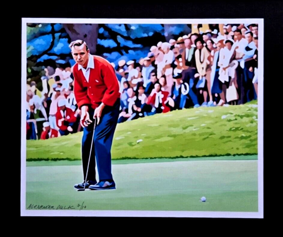 ALEXANDER DULAC | ARNOLD PALMER GOLF Hand Signed Print Ed. of 10 | COA - 2