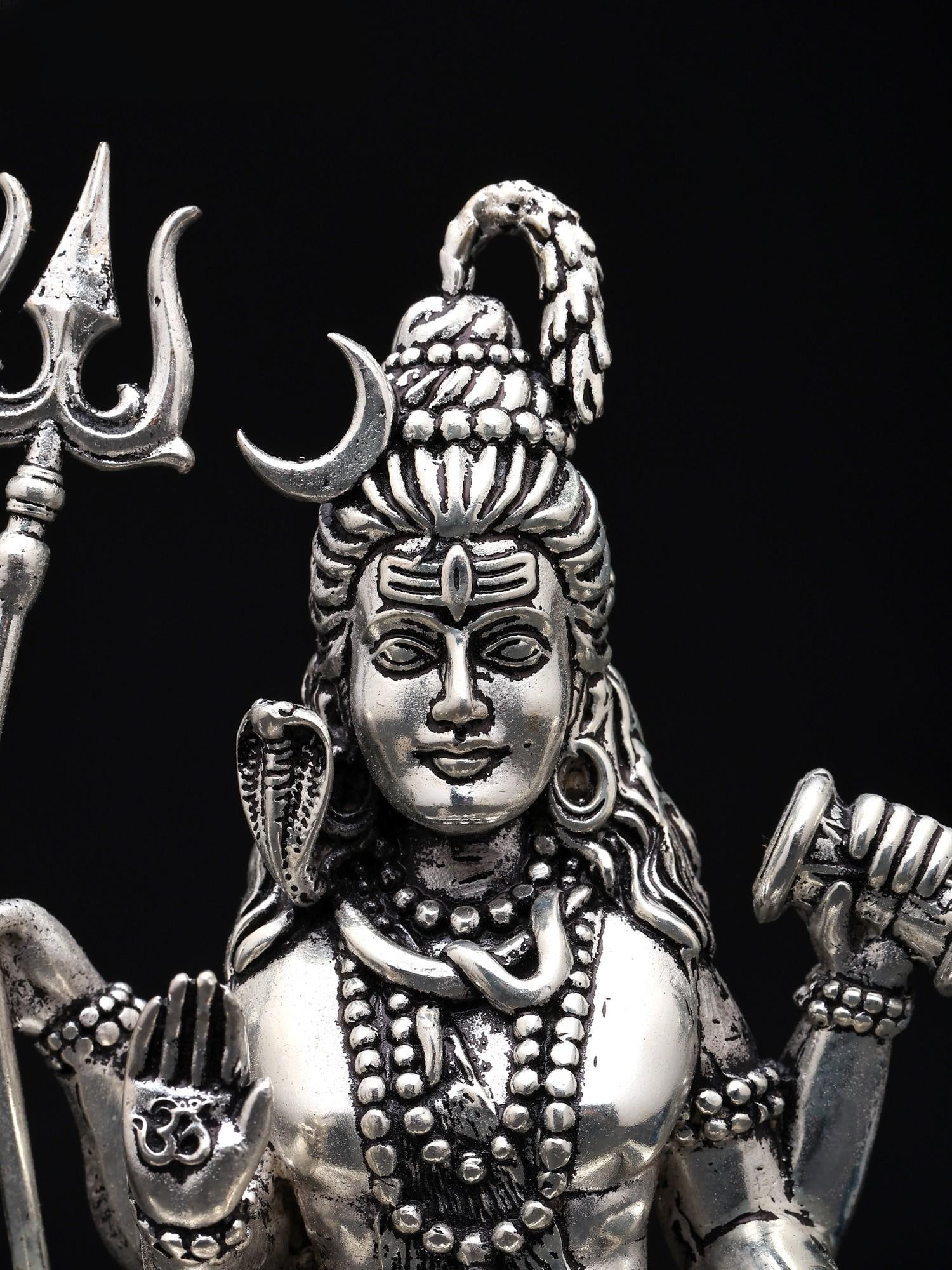 Superfine Idol of Bhole Shankara Small Brass Statue - 2