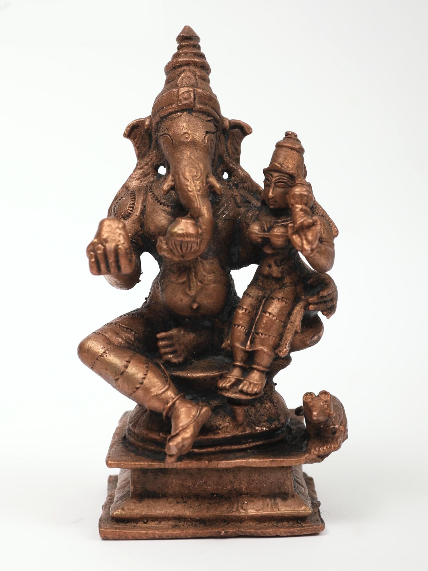 4" Small Siddhi Ganesha | Copper Statue: Title: 4" Small Siddhi Ganesha | Copper Statue Description: Additional Information: Small Sized Statues Reserve: $103.00 Shipping: Domestic: Flat-rate of $11.00 to anywhere within the contiguous U.S. 