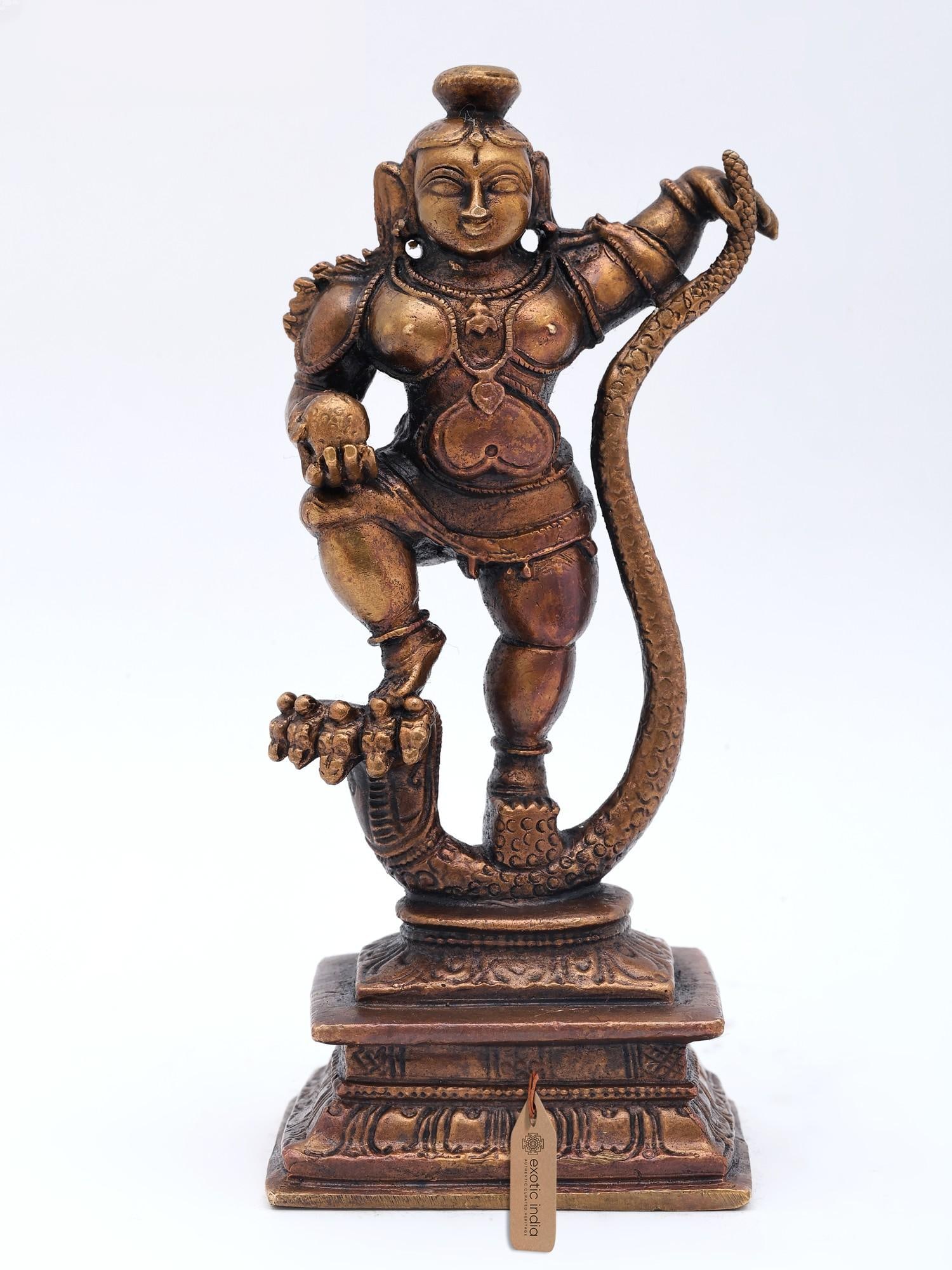4" Small Kaliya Mardan Krishna | Copper Statue: Title: 4" Small Kaliya Mardan Krishna | Copper Statue Description: Additional Information: Small Sized Statues Reserve: $109.00 Shipping: Domestic: Flat-rate of $12.00 to anywhere within the