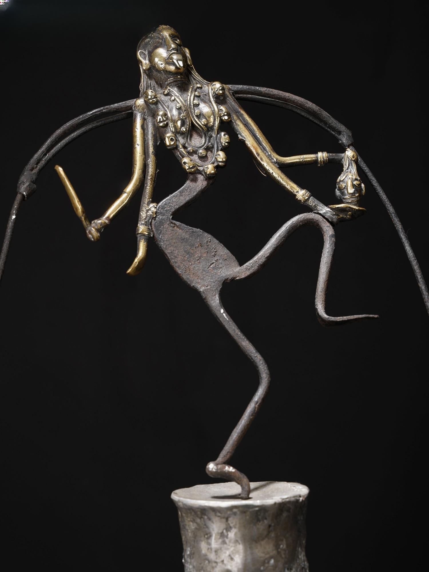 22" Goddess Kali's Balancing Act with Raktabija | Original Sculpture - 2