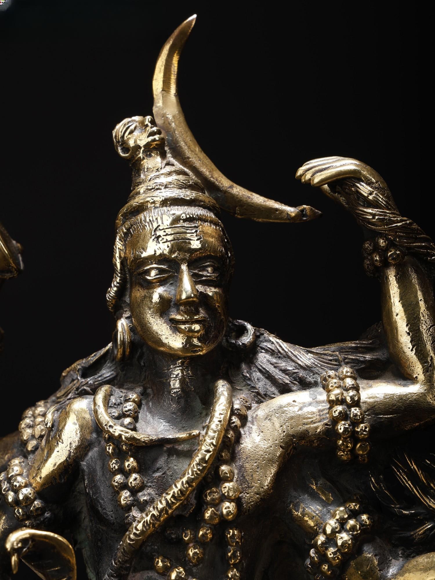 11" Four Armed Sitting Lord Shiva | Original Sculpture - 2