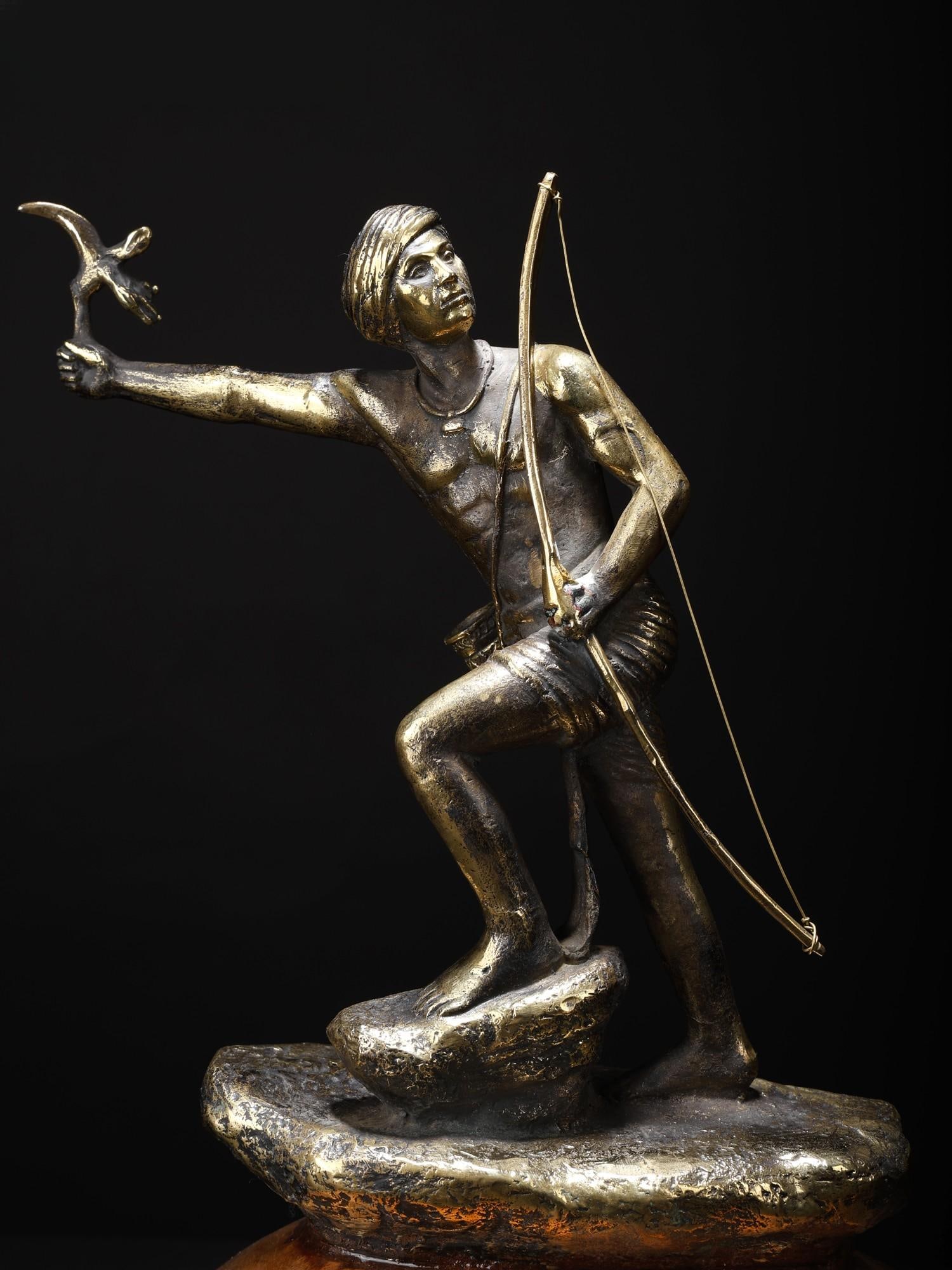 14" Handcrafted Birsa Munda Statue - 2