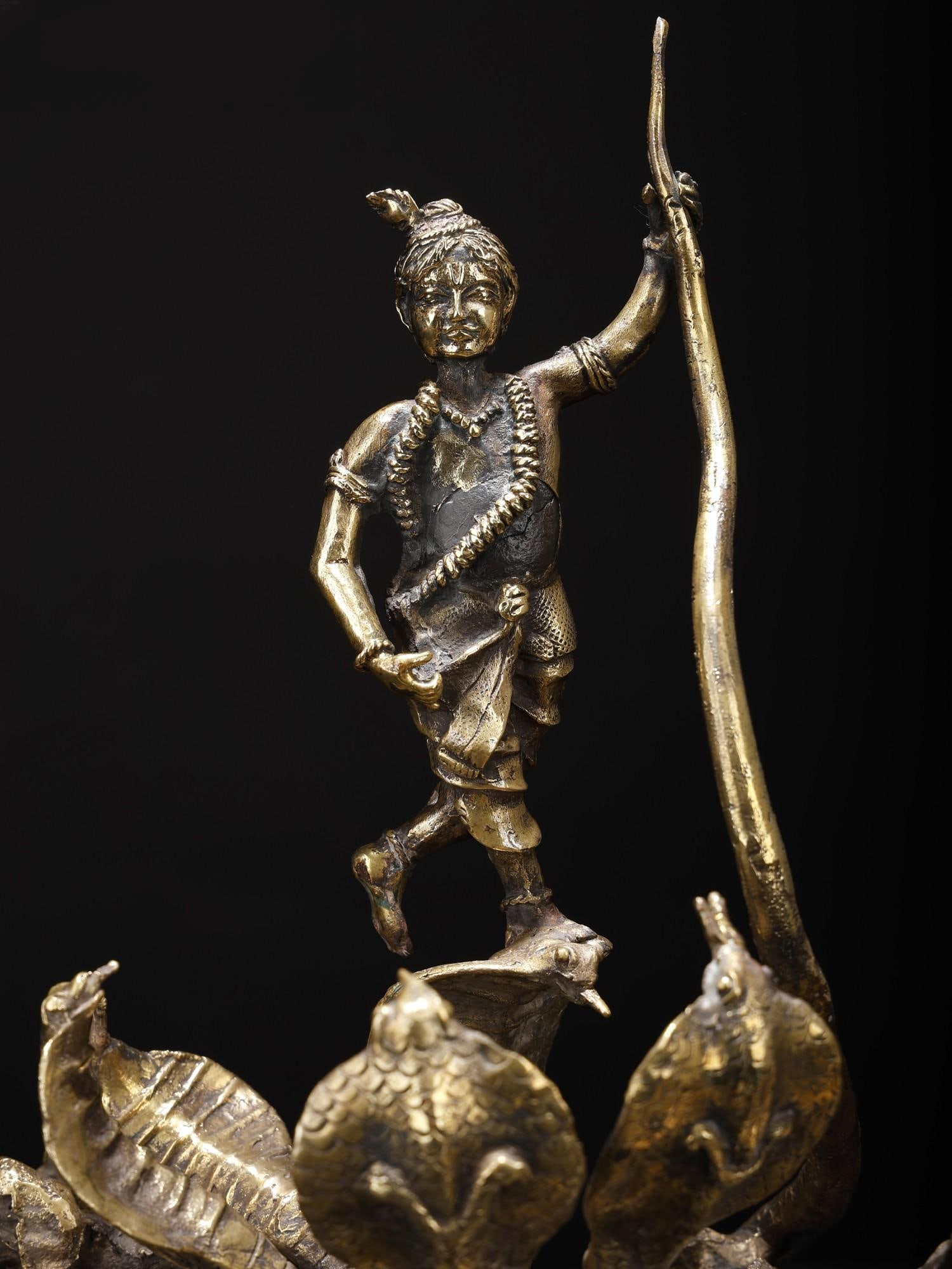 14" Kaliya Mardan Krishna | Original Sculpture - 2