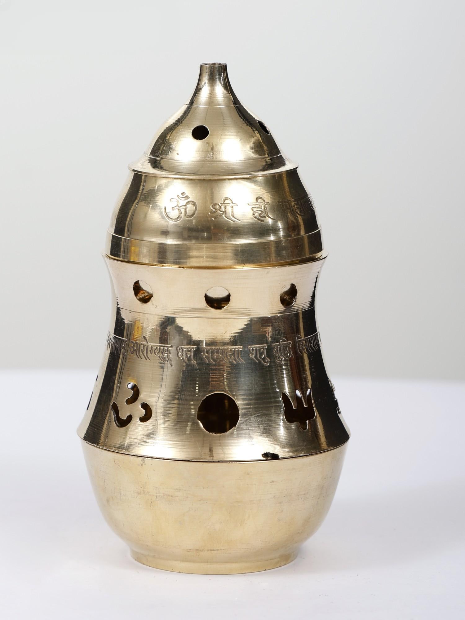 6" Brass Multipurpose Akhand Diya/Kapoor Dani/Incense Diffuser: Title: 6" Brass Multipurpose Akhand Diya/Kapoor Dani/Incense Diffuser Description: Additional Information: Hindu Gods & Goddesses Statues Reserve: $62.00 Shipping: Domestic: Flat-rate of $7.00 to