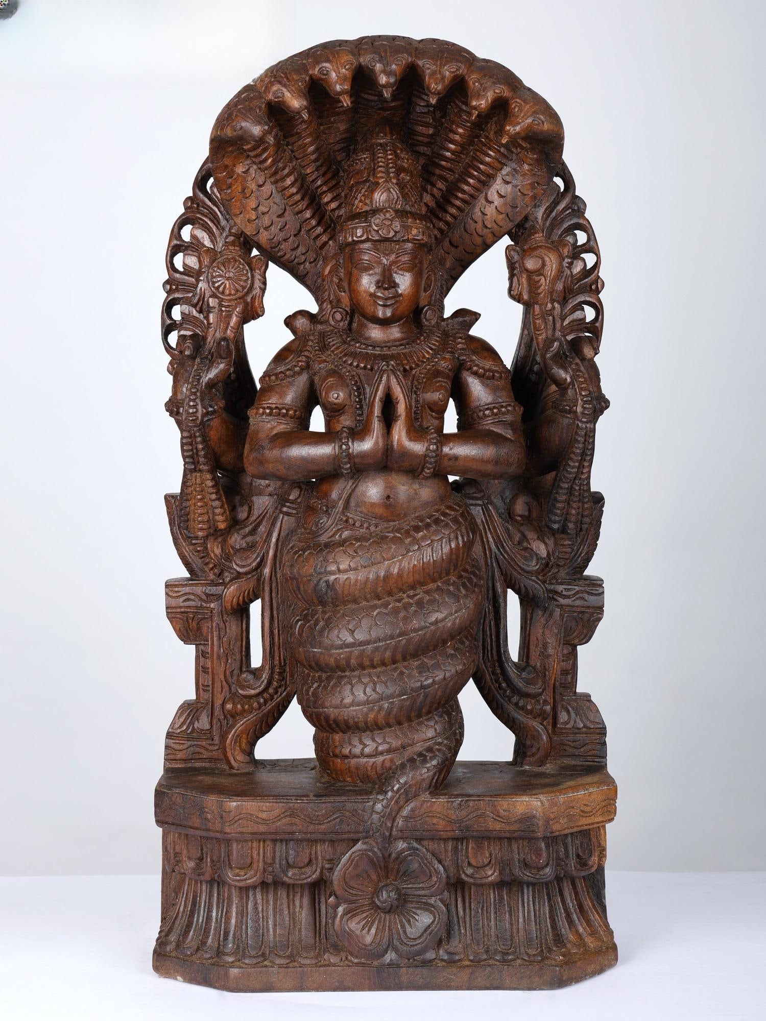 30" Sage Patanjali - Founder of Yoga System | Wood Carved Statue: Title: 30" Sage Patanjali - Founder of Yoga System | Wood Carved Statue Description: Additional Information: Hindu Gods & Goddesses Statues Reserve: $880.00 Shipping: Domestic: Flat-rate of $98.00 to 