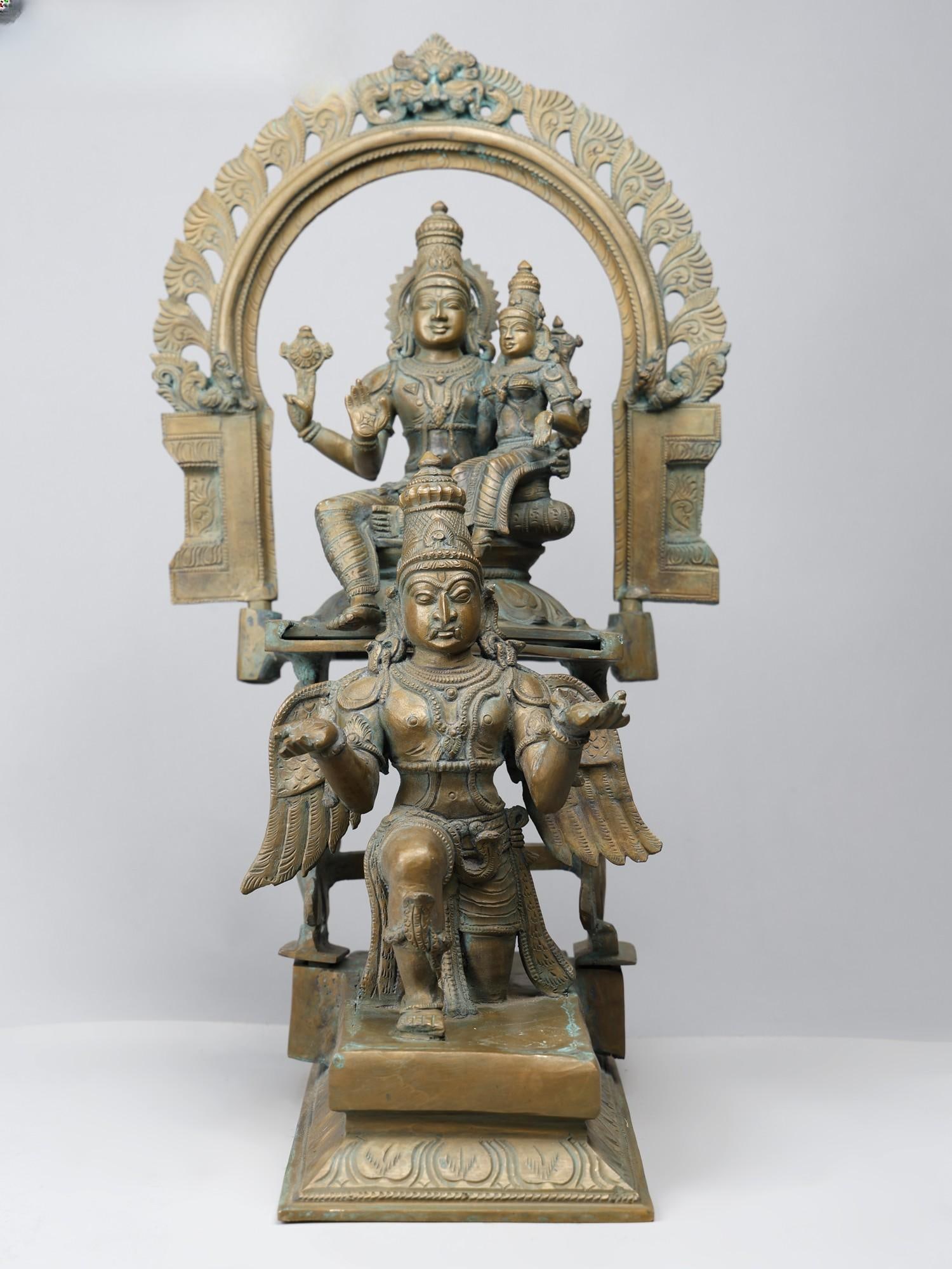 20" Lakshmi - Narayana with Garuda | Bronze Statue (1 of 2)
