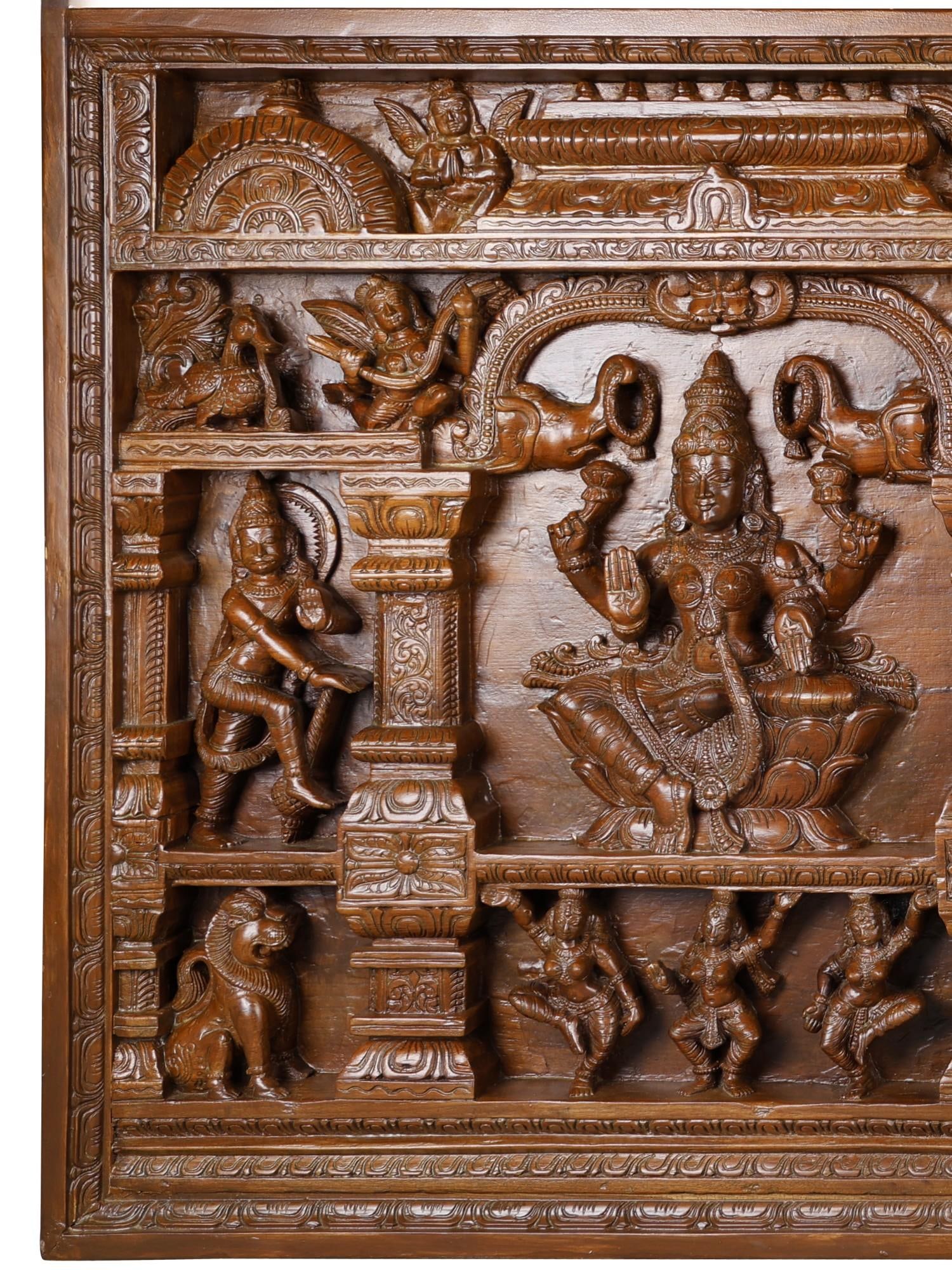 Supremely Auspicious Lakshmi Ganesha Saraswati Panel - 2
