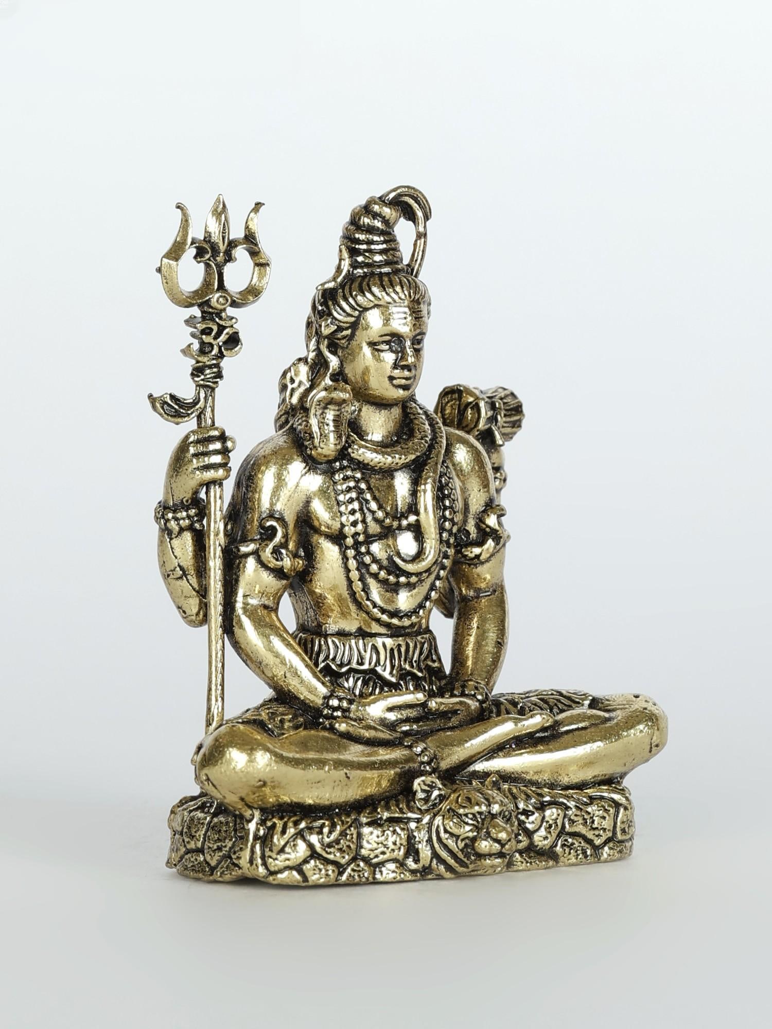 Superfine Sitting Lord Shiva Brass Statue | Different Sizes - 2