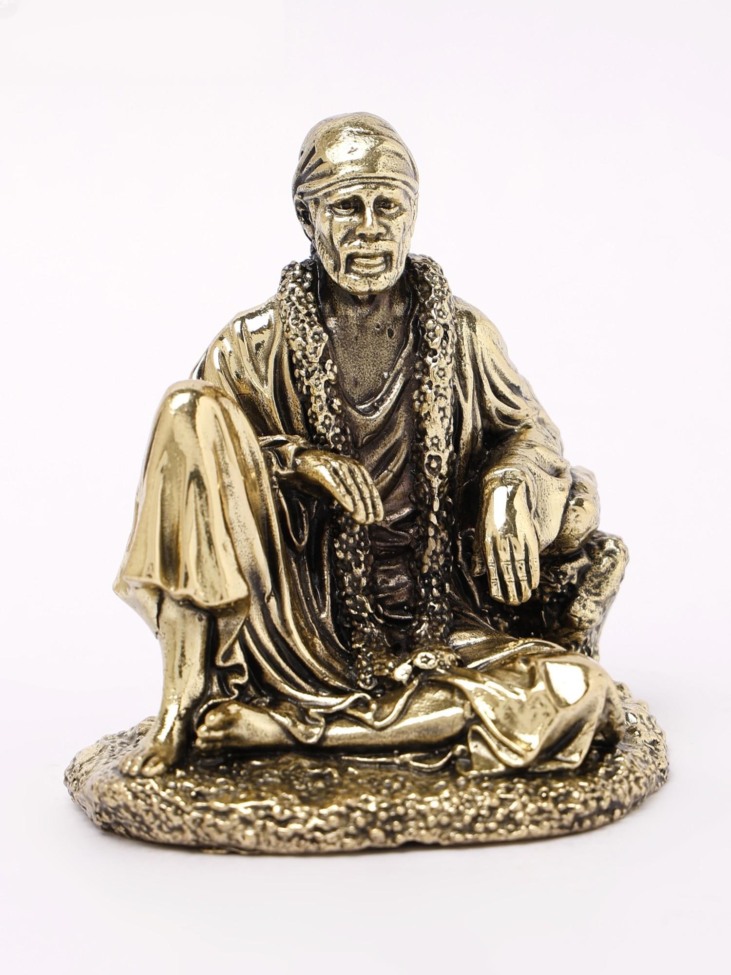 Small Sitting Sai Baba | Brass Statue (Multiple Sizes): Title: Small Sitting Sai Baba | Brass Statue (Multiple Sizes) Description: Additional Information: Small Sized Statues Reserve: $36.00 Shipping: Domestic: Flat-rate of $4.00 to anywhere within the con