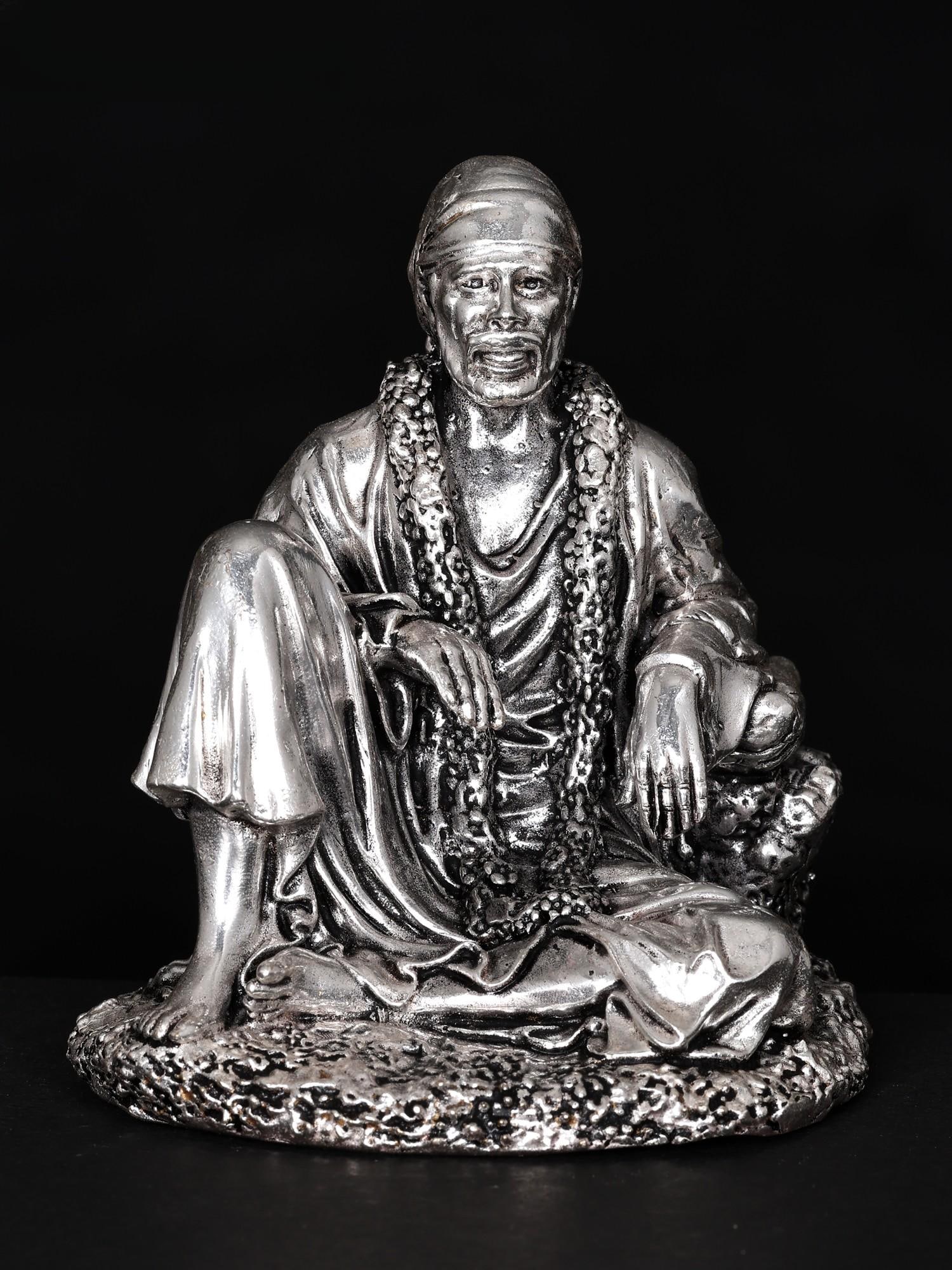 Small Sitting Sai Baba | Brass Statue (Multiple Sizes): Title: Small Sitting Sai Baba | Brass Statue (Multiple Sizes) Description: Additional Information: Small Sized Statues Reserve: $54.00 Shipping: Domestic: Flat-rate of $6.00 to anywhere within the con