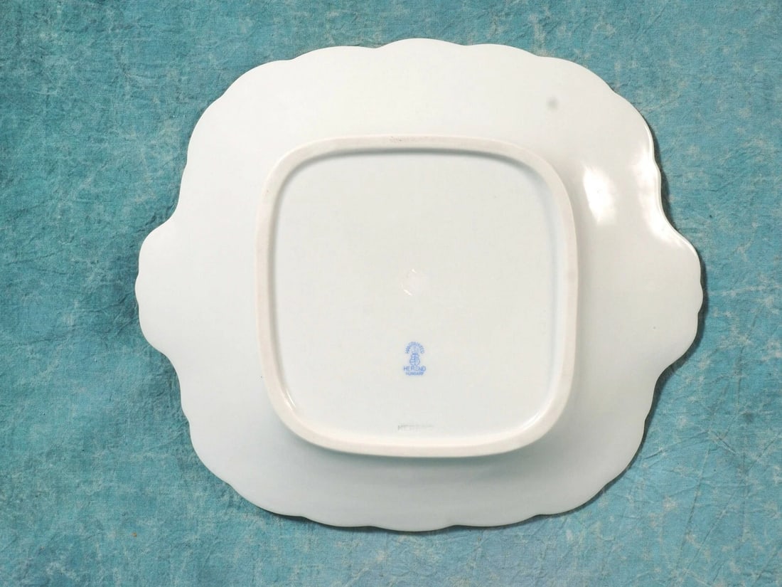 Herend Porcelain Hungary Square Tray Dragon UNIQUE circa 1915 OOAK - 6