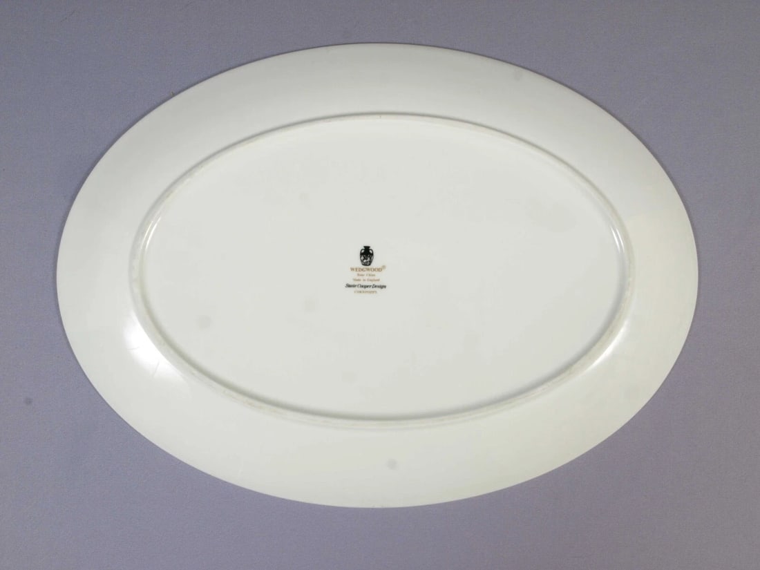 Wedgwood Susie Cooper Cornpoppy Poppy Oval Large Platter England - 3