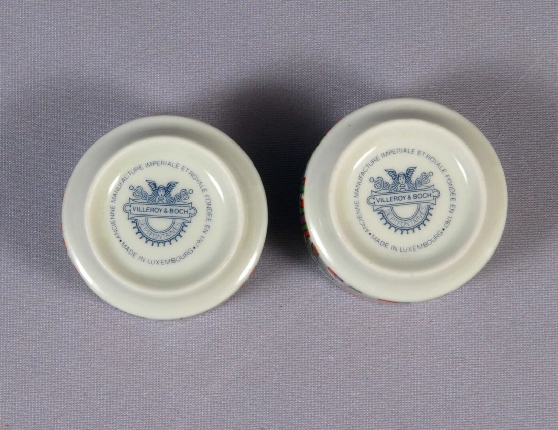 Villeroy & Boch Acapulco 2 TWO Egg Cup Holder set DISH LUXEMBOURG Vintage - 3