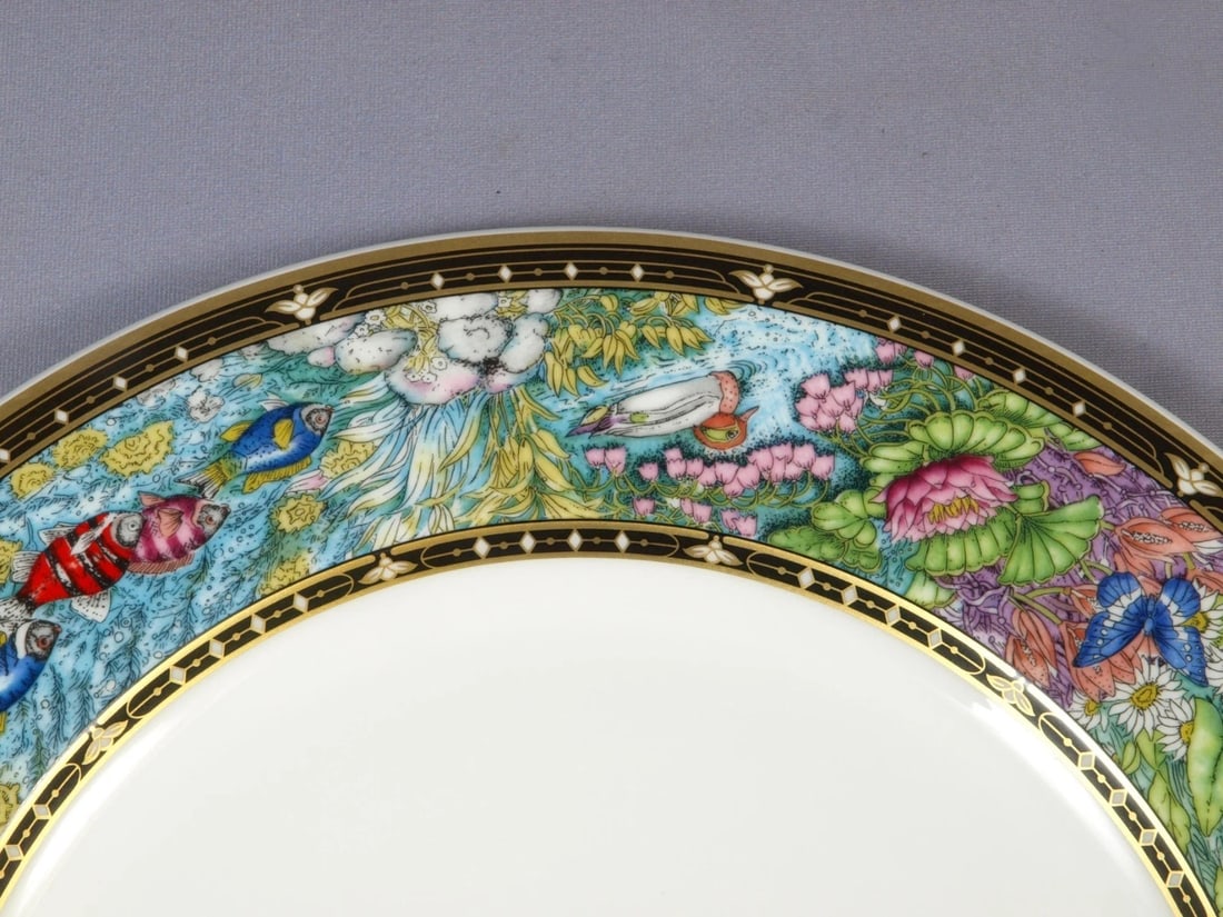 Villeroy & Boch Vie Sauvage Cake Chop Plate Platter Germany Vintage - 3
