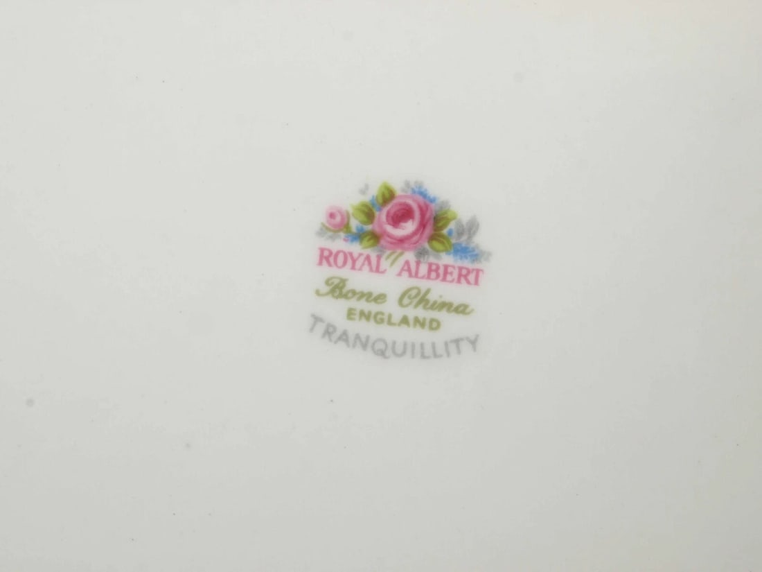 Royal Albert Tranquillity Sandwich Snack Tray Dish Pink Roses England - 4