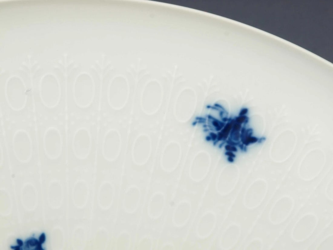 Vintage ROSENTHAL Bjorn RHAPSODY Romance Cake Chop Plate Platter Blue Germany - 3