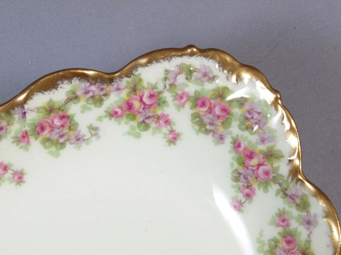 Limoges France BRIDAL WREATH Rose Bawo Dotter Elite Oval Serving Platter - 2