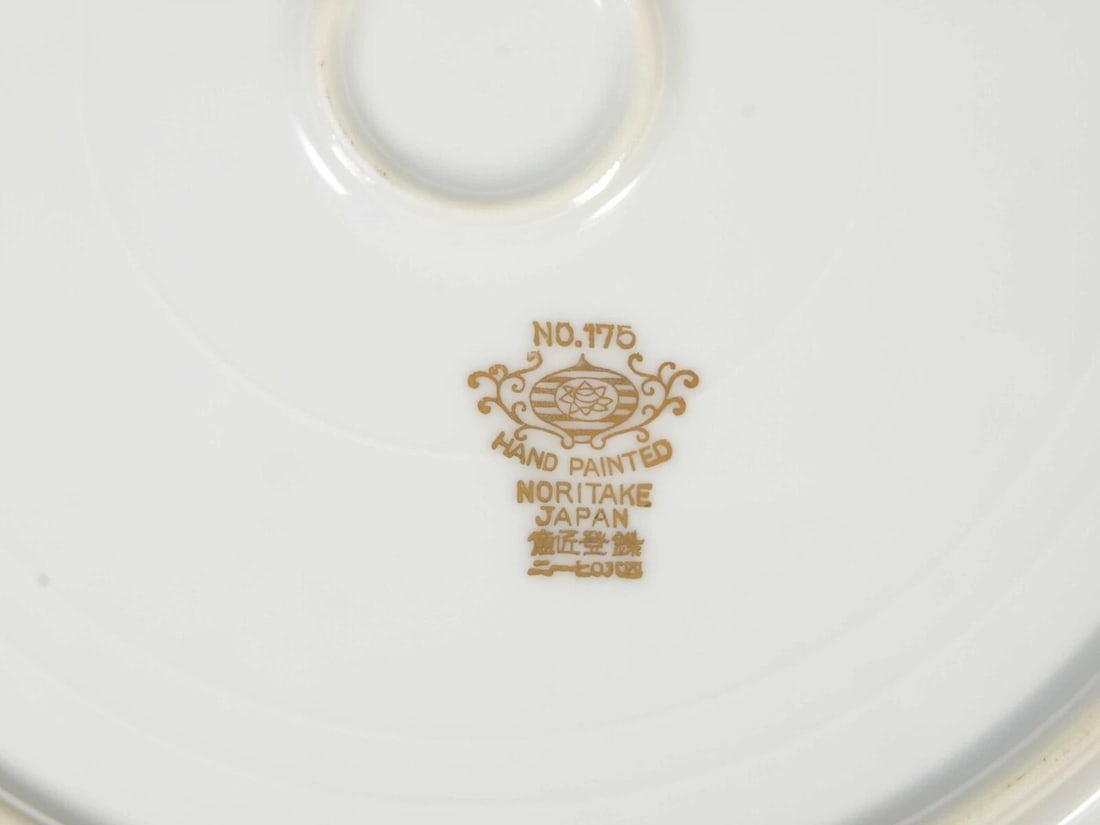 NORITAKE 175 Christmas Ball CAKE Snack Tray Platter ANTIQUE 1930 Hand painted - 4