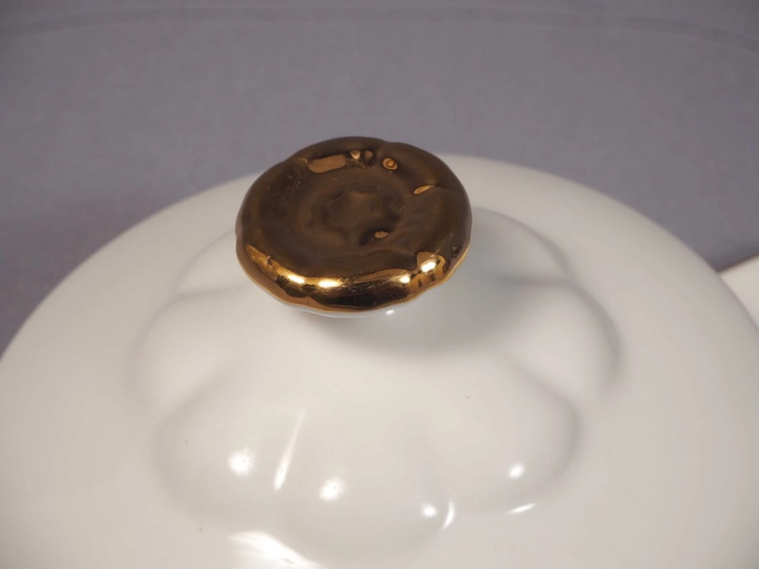 Royal Albert Val D'Or Butter Dish Domed Lid Under Plate Vintage England - 3
