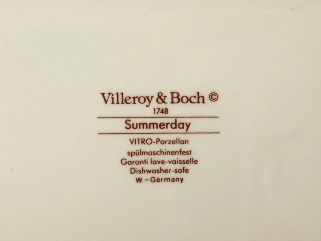 Villeroy & Boch Summer Day Meat Turkey Serving Platter Germany Vintage 16" - 4