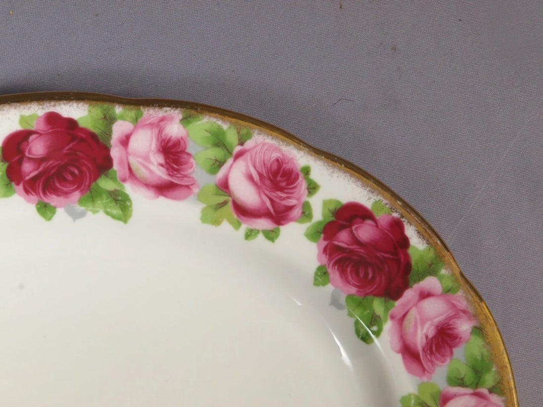 Royal Albert OLD ENGLISH ROSE Oval Mear Serving Platter England - 2