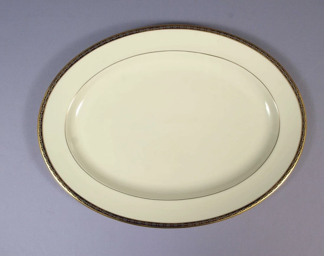 MINTON ST JAMES England Oval Meat Serving Platter Cobalt - 2