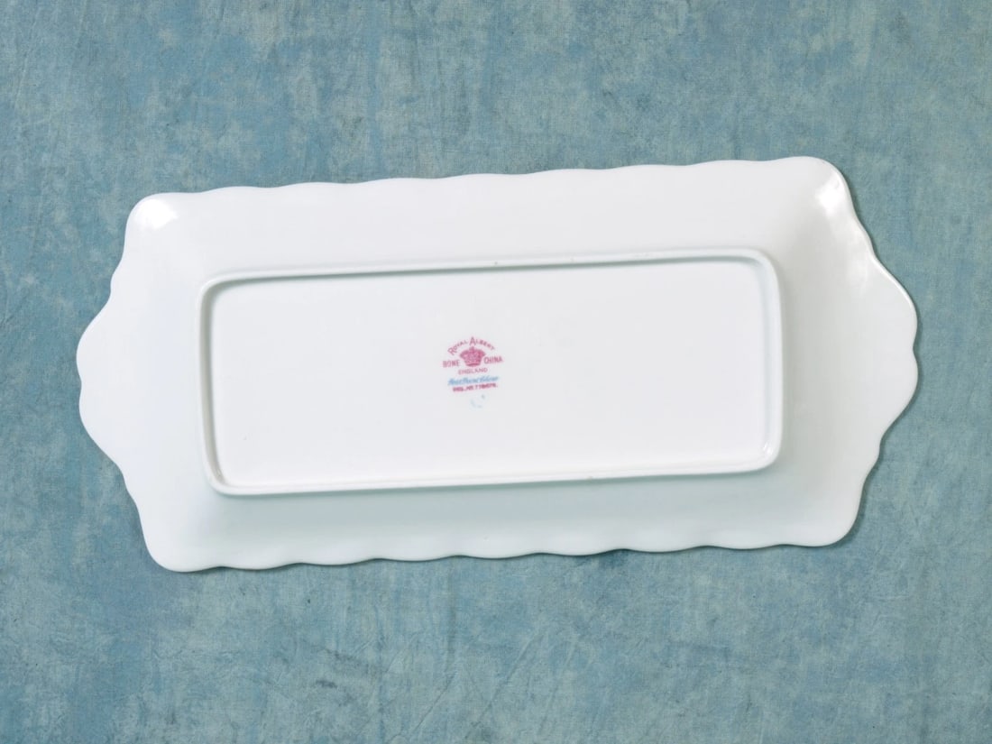 Royal Albert Bone China Petit Point Sandwich Dessert Cake Snack Tray Dish Regal - 4