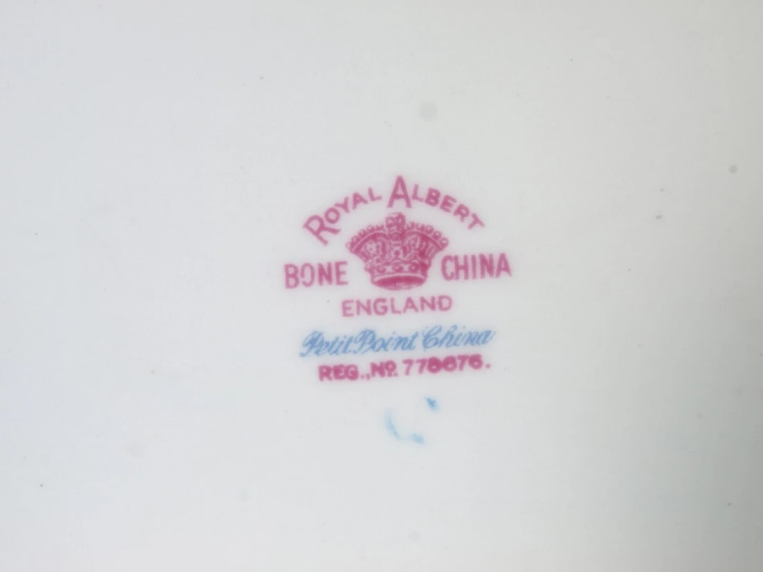 Royal Albert Bone China Petit Point Sandwich Dessert Cake Snack Tray Dish Regal - 5